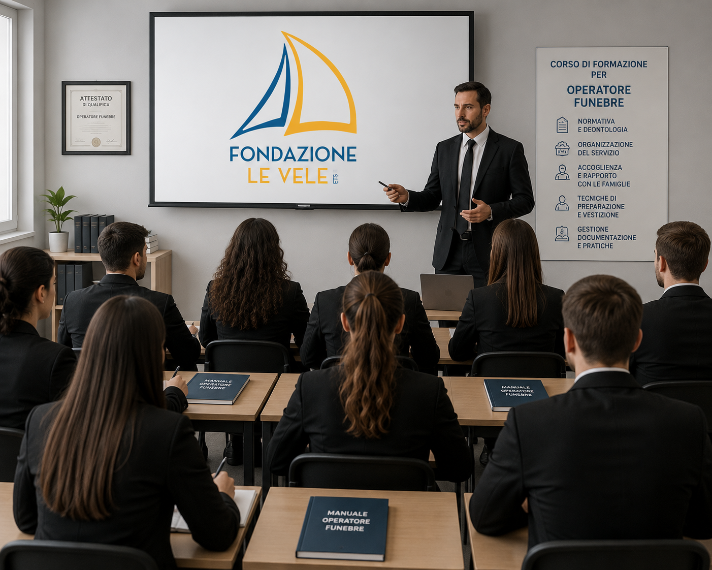 Classe corso di Operatore Funebre Fondazione Le Vele